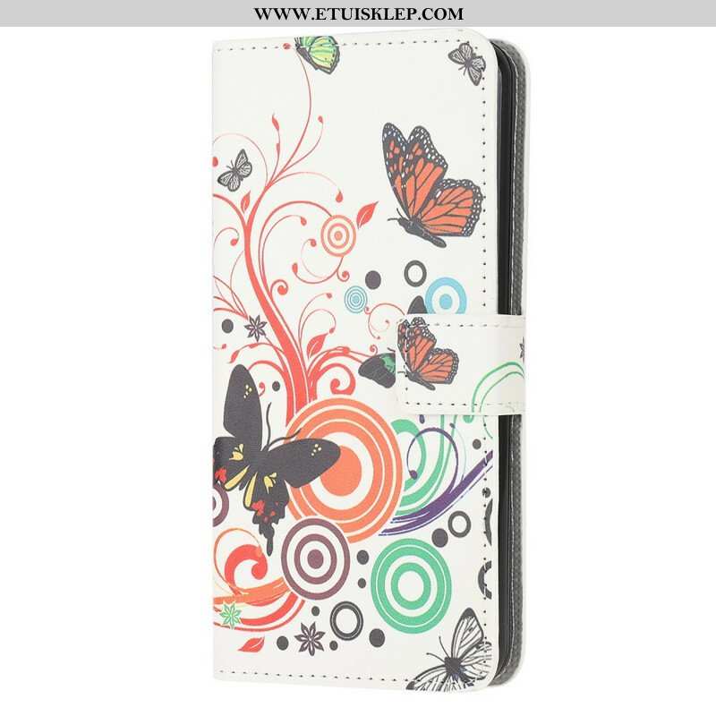 Etui Folio do Samsung Galaxy M12 / A12 Motyle I Kwiaty
